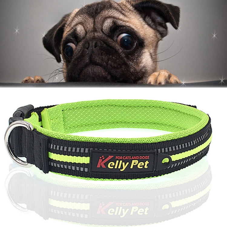 Pet Dogs Polyester Reflective Breathable Pets Collar Traction Lead Leash, Size: L, 2.5*47*54cm