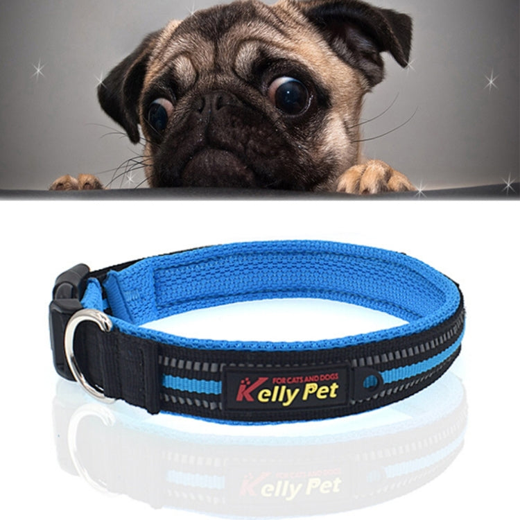 Pet Dogs Polyester Reflective Breathable Pets Collar Traction Lead Leash, Size: L, 2.5*47*54cm