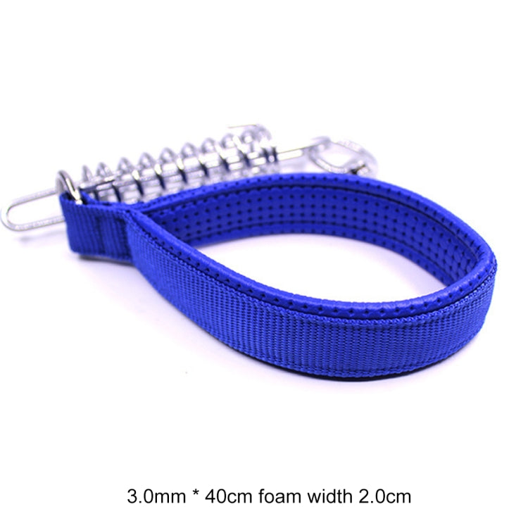 Pet Medium Large Dogs Cushion Traction Rope Spring Foam Handle Explosion-proof Short Chain, Size: 3mm*40cm, Foam Width: 2cm
