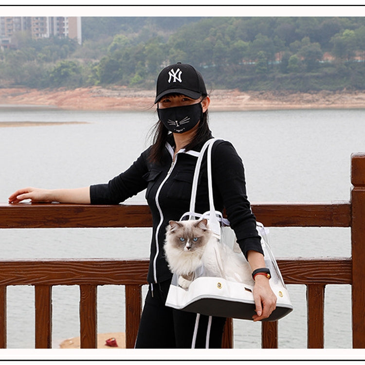 DODOPET Outdoor Portable Fashion Transparent Cat Dog Pet Carrier Bag Handbag Shoulder Bag, Size: 36 x 20 x 30cm