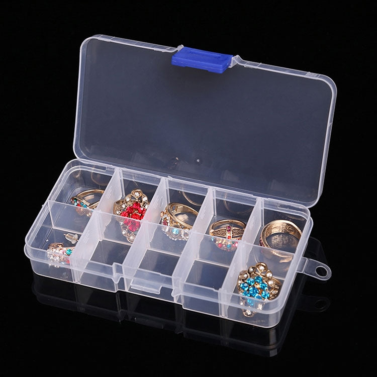10 PCS Removable Grid Plastic Box Organizer for Jewelry Earring Fishing Hook Small Accessories, Size: Small, 10 Slots