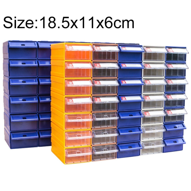 Thickened Combined Plastic Parts Cabinet Drawer Type Component Box Building Block Material Box Hardware Box, Random Color Delivery, Size: 18.5cm x 11cm x 6cm