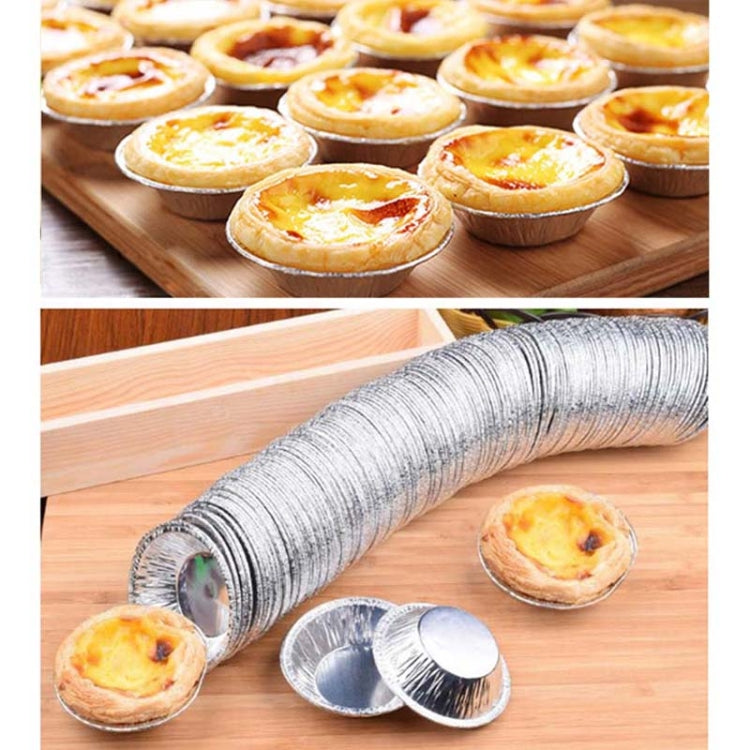 100pcs / Pack Aluminum Foil Egg Tart Cup Cake Holder, Size: 7.5 x 4 x 2cm