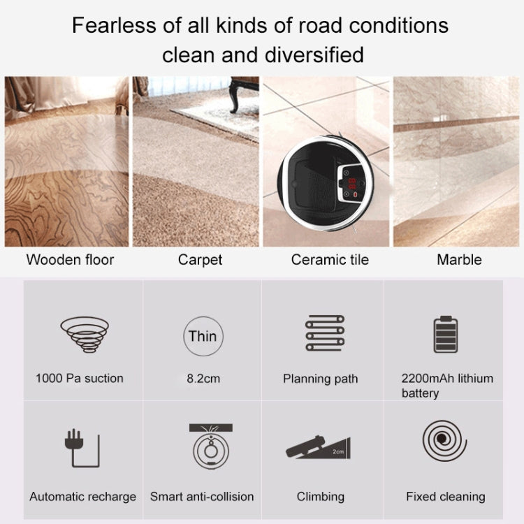 FD-3RSW(IIB)CS 1000Pa Large Suction Smart Household Vacuum Cleaner Clean Robot