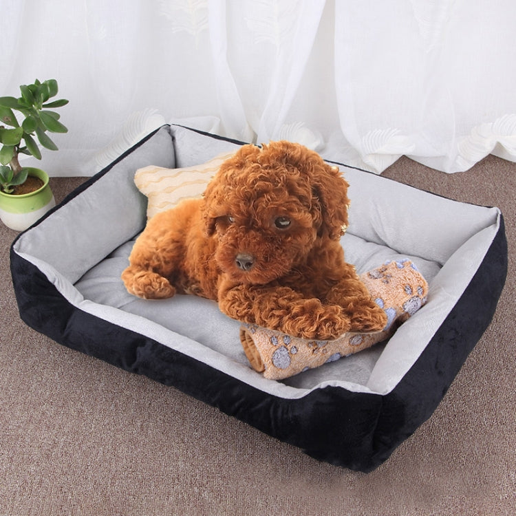 Dog Bone Pattern Big Soft Warm Kennel Pet Dog Cat Mat Blanket, with Blanket Size: XS, 50×40×15cm