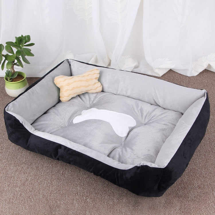 Dog Bone Pattern Big Soft Warm Kennel Pet Dog Cat Mat Blanket, Size: XS, 50×40×15cm