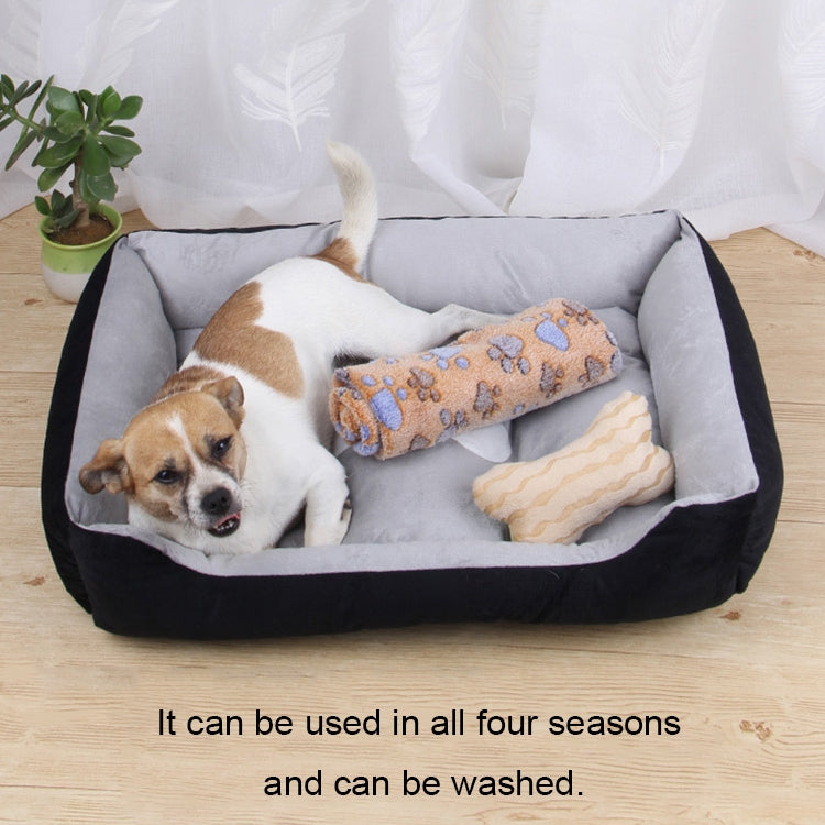 Dog Bone Pattern Big Soft Warm Kennel Pet Dog Cat Mat Blanket, Size: S, 60×45×15cm