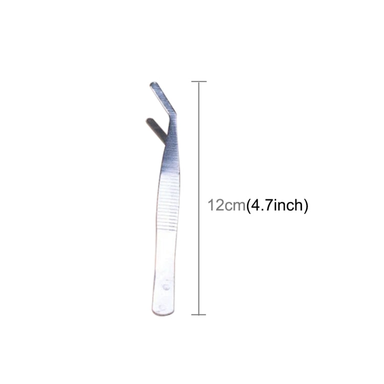 10 PCS Stainless Steel Plants Cleaner Tool Crooked Tweezer Plants Cleaning Tool Aquarium Maintenance Tools Marine Aquarium Live Plants Tweezers,Length:12cm
