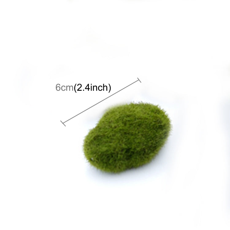5pcs Simulation of False Moss Simulation of Bryophyte Stone Moss Flocking False Lawn Micro Landscape Decoration Accessories, Diameter: 6cm