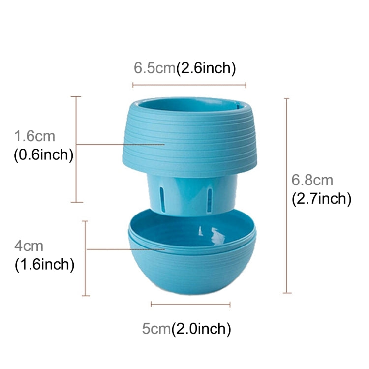 Colourful Mini Round Plastic Plant Flower Pot Garden Home Office Decoration Nursery Pots  Plant Flowerpot with Water Tank, Random Color Delivery