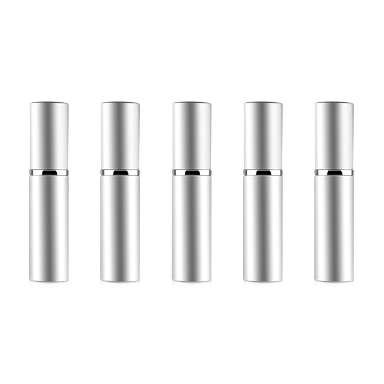 Portable Mini Refillable Glass Perfume Fine Mist Atomizers with Metallic Exterior, 5ml