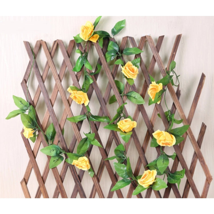 Simulation of Rattan Flowers Artificial Flowers Fake Simulation Champagne Rose Ivy Vine Hangings Garlands for Home Wedding Decoration, Length: 2.5m, Random Color Delivery