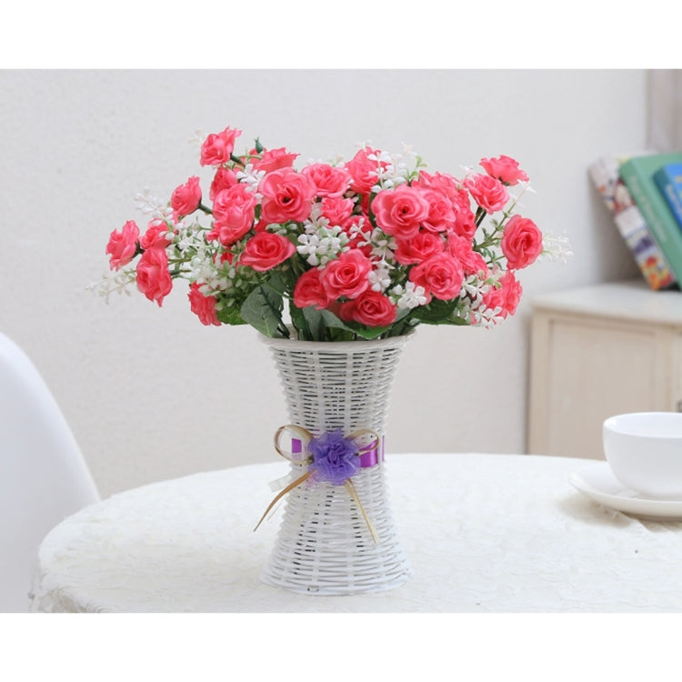 Plastic Flower Pots Medium Size Flower Pots Fashion Balcony Garden Plant Planter Floral Vase Home Decoration, Ribbon Random Color Delivery