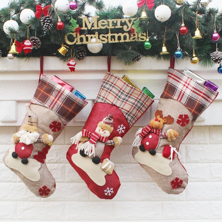 Hang Ornament Christmas Stockings Present Bag, Random Style Delivery