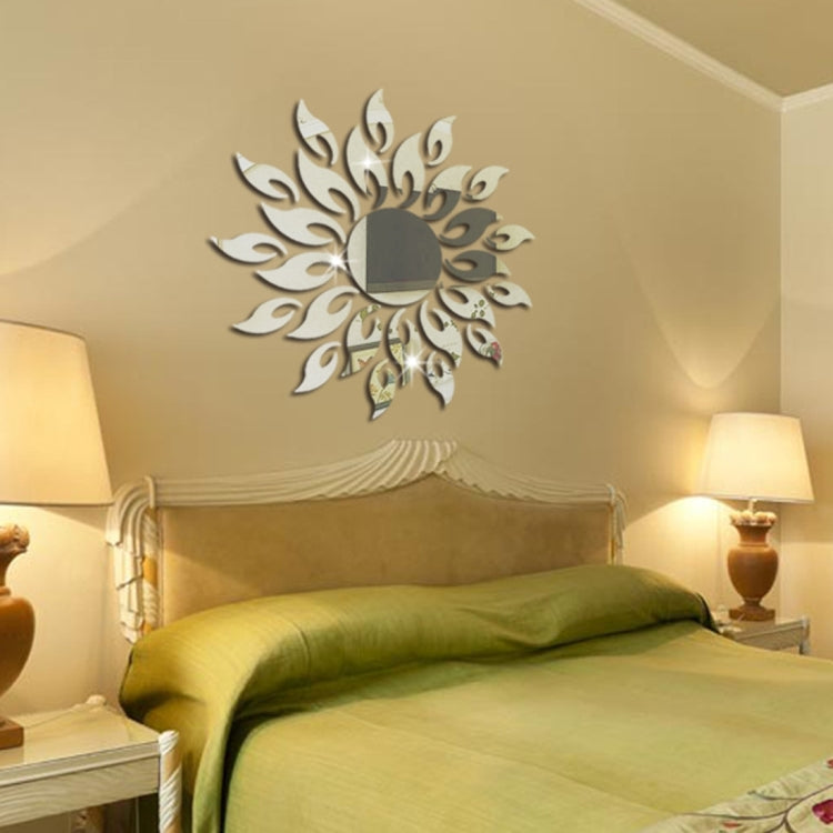 Sunflower Mirror Wall Sticker Bedroom Living Room Decoration Wall Stickers