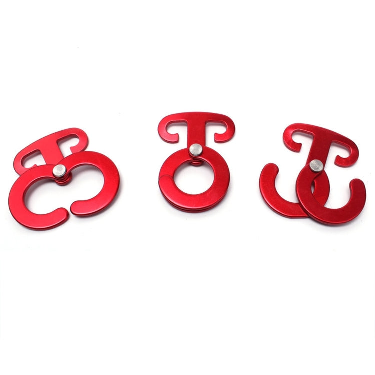 3pcs Aluminum Alloy Climbing Outdoor Hiking Camping Rope Hanger Hook Tent Light Hanging Buckle