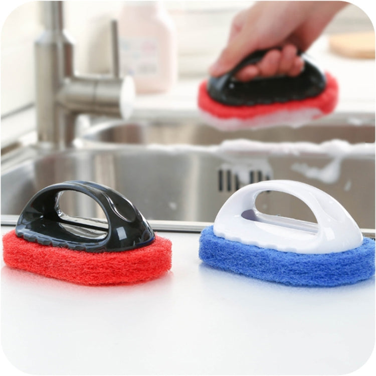 2pcs  Decontamination Sponge Hard Bottom Cleaning Brushes Dry and Wet Cleaning Brush for Kitchen / Cooking Bench / Bathroom / Bathtub , Random Color Delivery