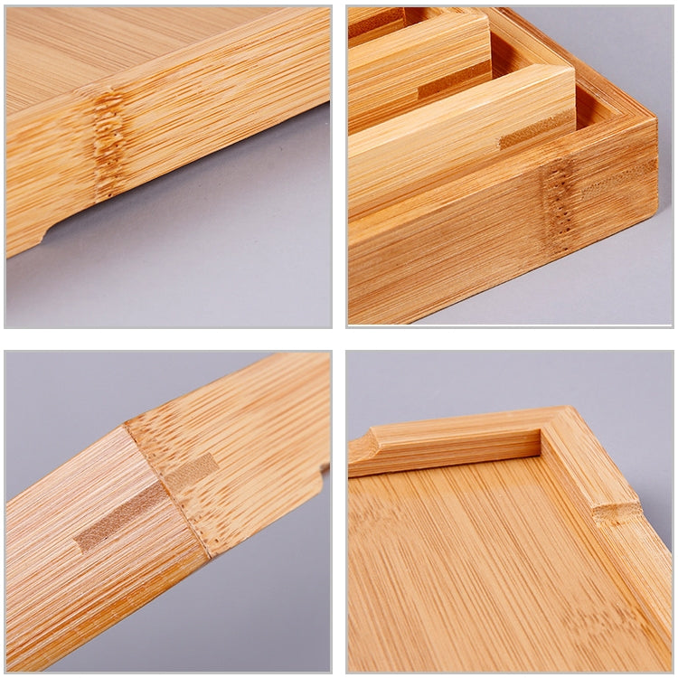Bamboo Right Angle Tea Tray Tea Table, Size:  37x26cm