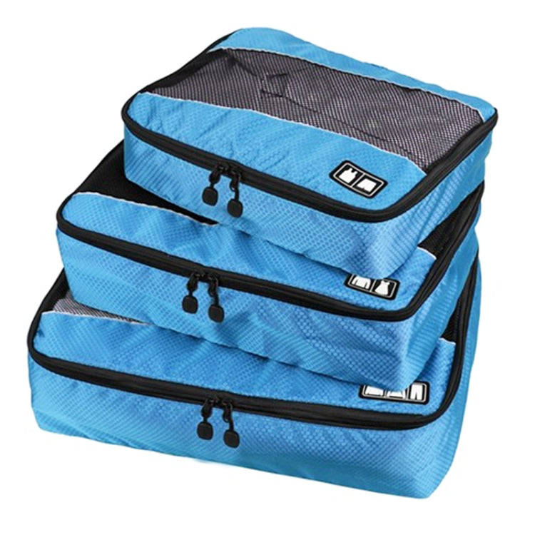 3 PCS / Sets Multi-function Football Texture 210D Polyester Waterproof Travel Clothes Underwear Storage Bag