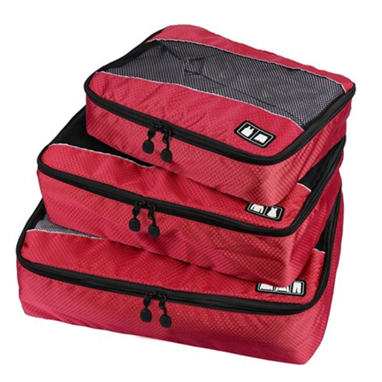 3 PCS / Sets Multi-function Football Texture 210D Polyester Waterproof Travel Clothes Underwear Storage Bag