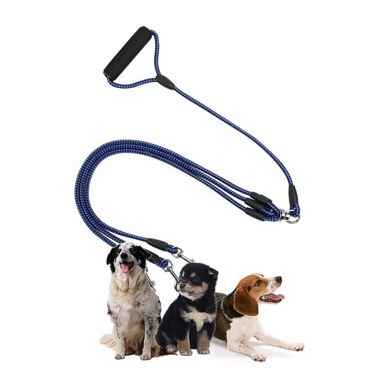 Pet Dog Nylon 3 in 1 Traction Rope Pet Walking Leads With Handle, Length: 124cm