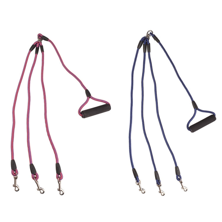Pet Dog Nylon 3 in 1 Traction Rope Pet Walking Leads With Handle, Length: 124cm