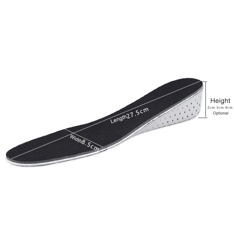 1 Pair EVA Breathable Insert Shoes Height Increase Insoles, Height: 3cm