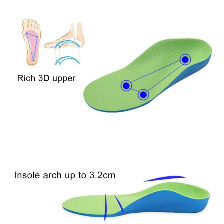 Children PU XO Leg Corrective Insole, Size: 23cm