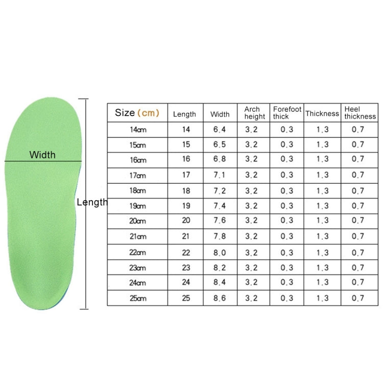Children PU XO Leg Corrective Insole, Size: 23cm