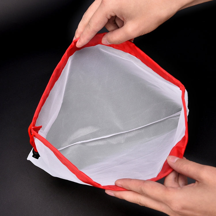 10 PCS Double-Stitched Strength Reusable Fruit Sandwich Pouch Mesh Storage Bags, Size: 30cm x 35cm, Random Color Delivery