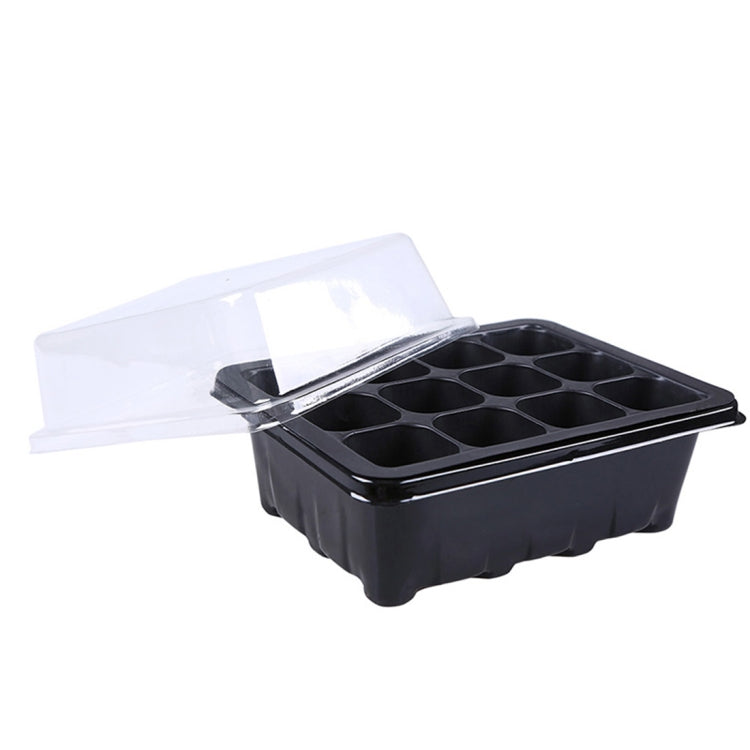 Seedling Tray Sprout Plate 12 Holes Nursery Pots Tray Lids Box For Gardening Bonsai Mini Greenhouse Nursery Plate