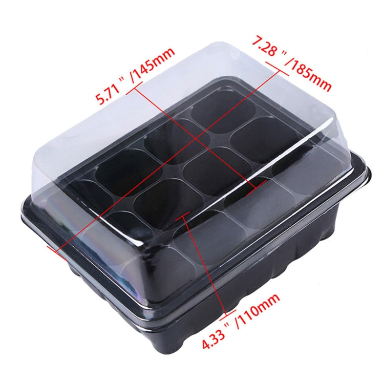 Seedling Tray Sprout Plate 12 Holes Nursery Pots Tray Lids Box For Gardening Bonsai Mini Greenhouse Nursery Plate