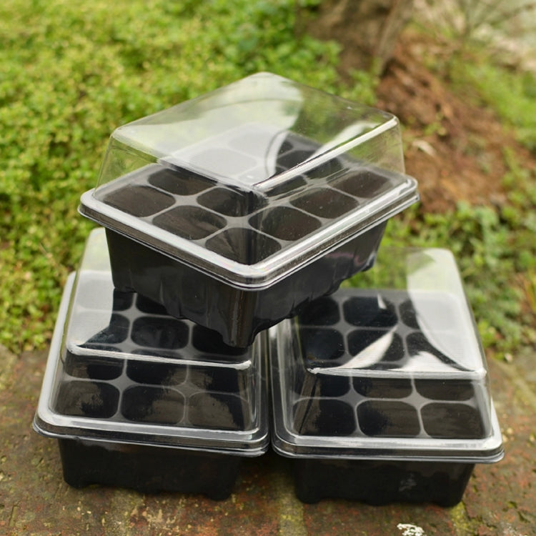 Seedling Tray Sprout Plate 12 Holes Nursery Pots Tray Lids Box For Gardening Bonsai Mini Greenhouse Nursery Plate