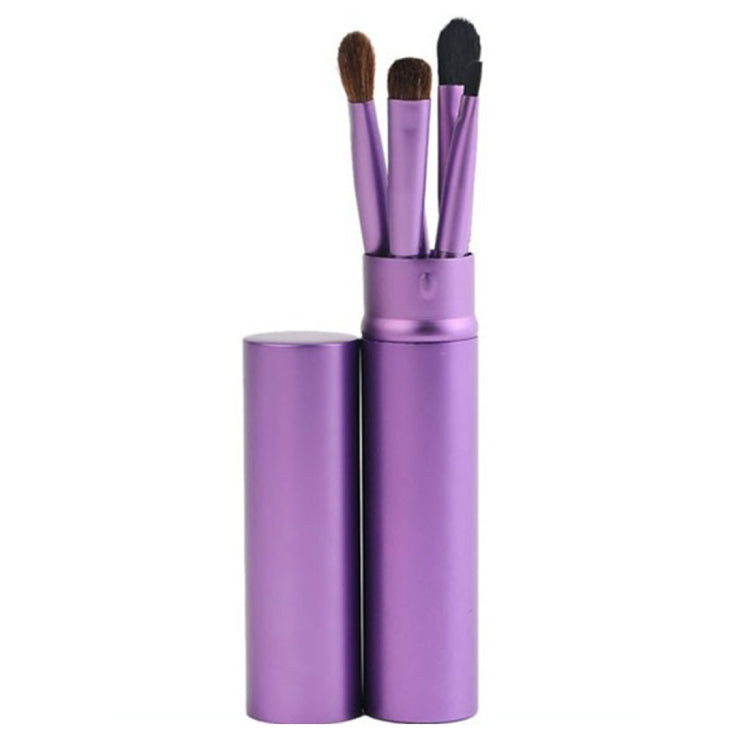 5 PCS Handle Eyes Makeup Brush Set with Aluminum Tube