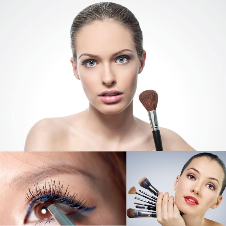 32 PCS Wood Color Handle Makeup Brush Set Beauty Kit + PU Leather Carrying Case