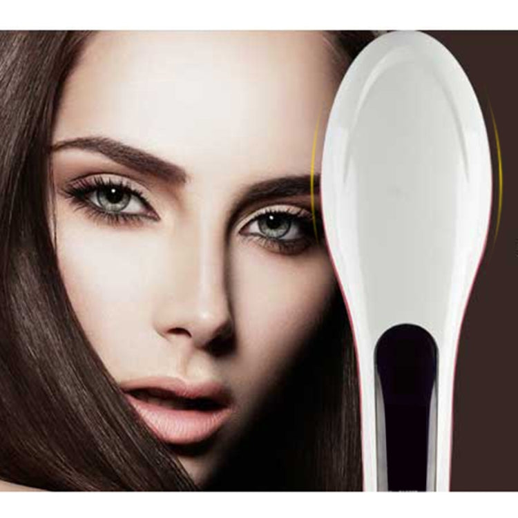 Handheld Innovative Hair Straightener Comb with LCD Temperature Display, EU Plug