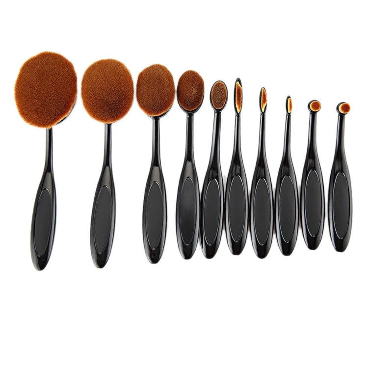 10 PCS Toothbrush Style Handle Makeup Brush Eyebrow Brush Set
