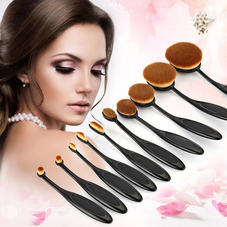 10 PCS Toothbrush Style Handle Makeup Brush Eyebrow Brush Set