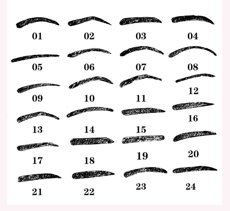 24 in 1 Eyebrow Stencil Shape Template Tools