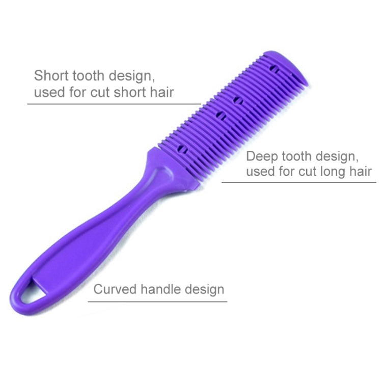 3pcs Hair Tools Double-sided Knife Hair Comb Hair Bangs Trimmer Thinning Device Hair Clipper,  Random Color Delivery
