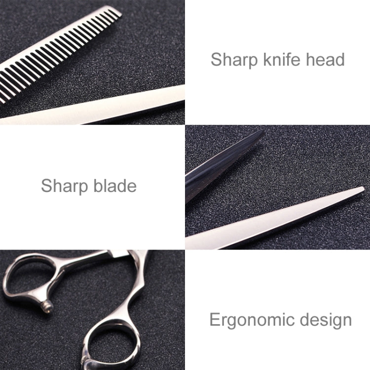 Fashion Durable Sharp Hairdressing Hair Cutting Shears/Scissors and Barber Thinning Tooth Shear(Silver Thinning scissor)