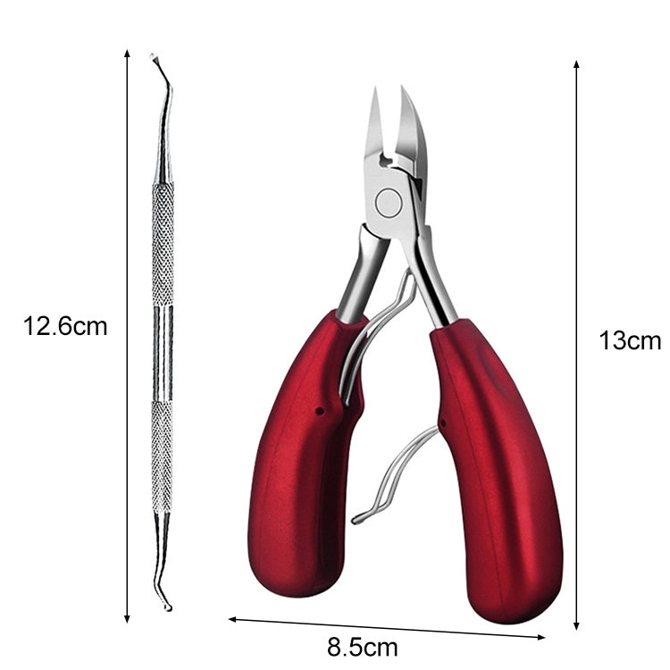 2 in 1 Nail Clipper for Paronychia Stainless Steel Olecranon Nail Nipper & Ingrown Nail Lifter