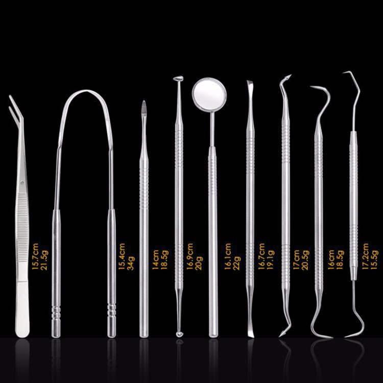 9 In 1 Stainless Steel Dentist Tools Set