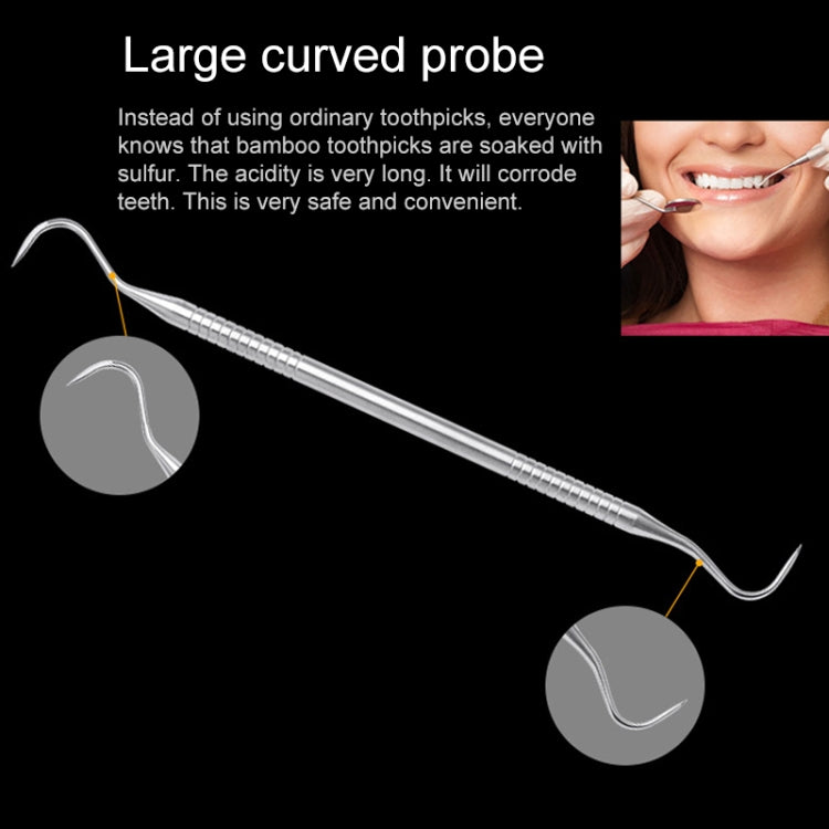 10 PCS Stainless Steel Big Bend Probe Dentist Tools