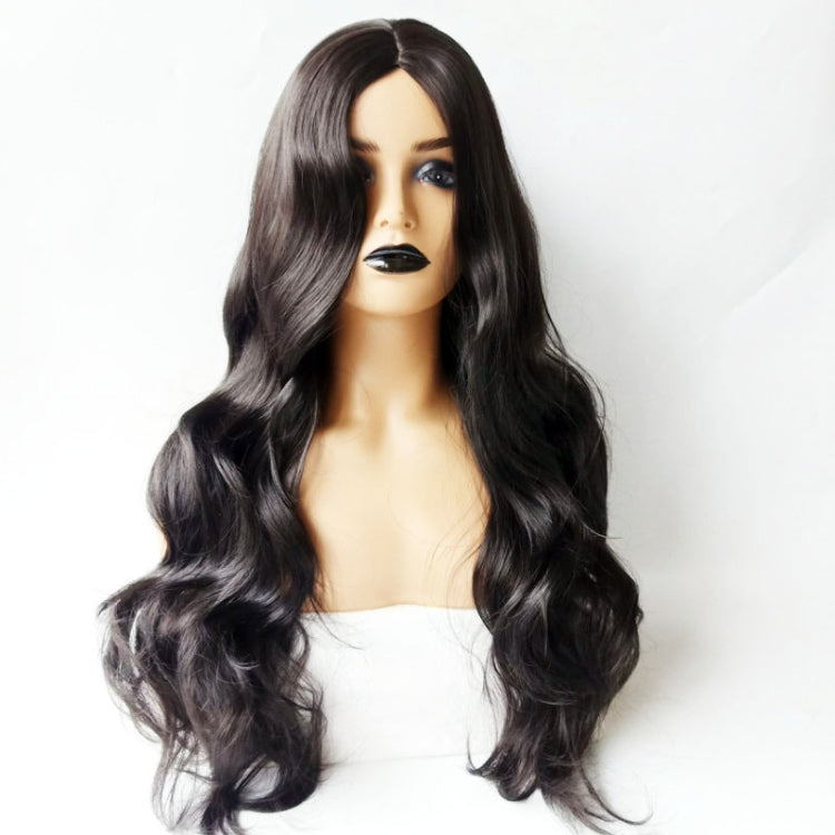 Centre-parted Big Curve Long Curls Wig Chemical Fiber Hair Full Headgear for Women