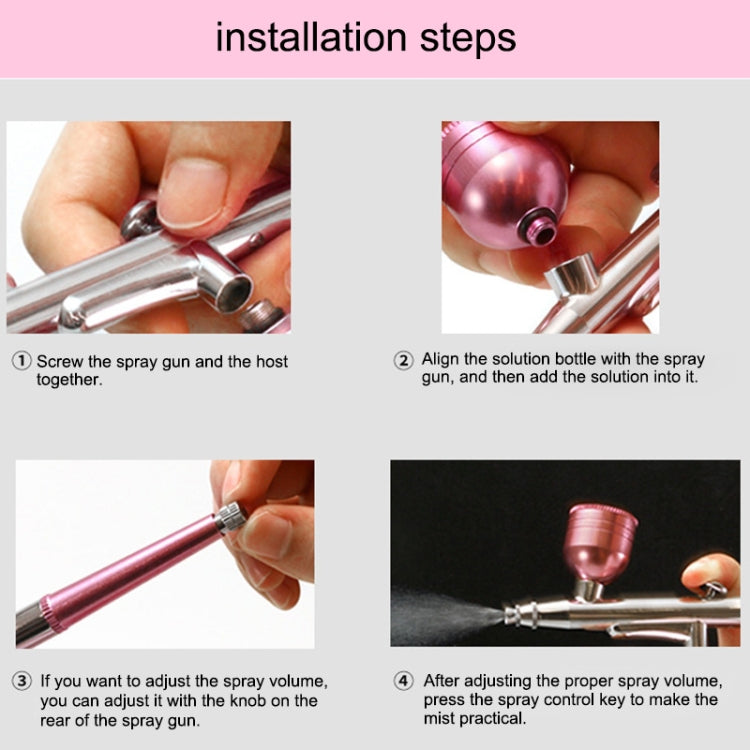 BS-1177 Needleless Water-light Guide High Pressure Oxygen Injection Apparatus Portable Hand-held Skin Care Water Atomizer Nano Sprayer Water Supplementary Instrument, Automatic Alcohol Aprayer, Water Tank Capacity: 40ml