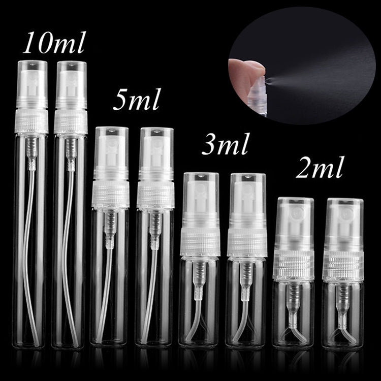 50 PCS Perfume Bottle Spray Bottle Perfume Bottle Empty Bottle, Capacity:2ML (Transparent)