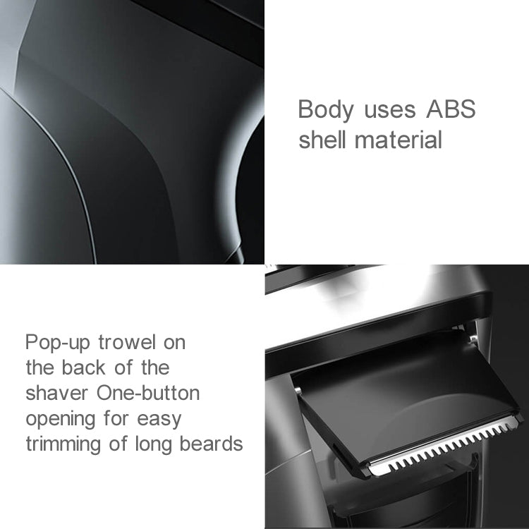 Original Xiaomi ENCHEN Water Proof Triple Rotary Double Ring Blade Shaving Head Electric Rechargeable Shaver For Men