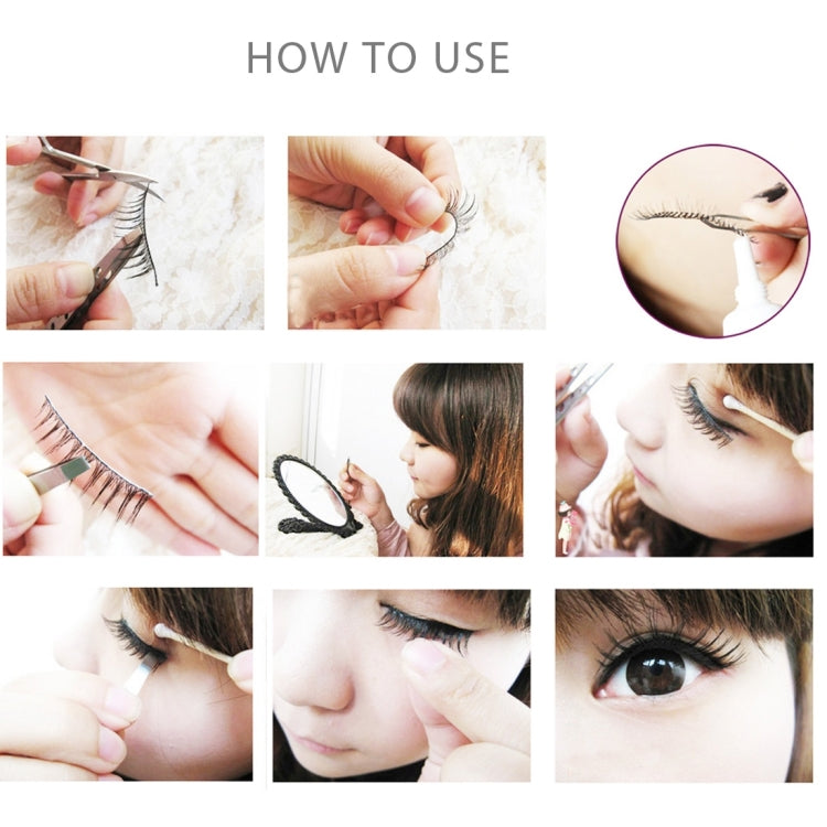 10 Pairs M14 Criss-Cross Cotton Stem Natural Makeup Lashes Charming Long Thick Black False Eyelashes