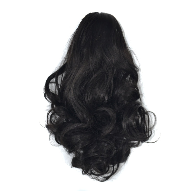 Natural Short Curly Hair Clip-on Pear Blossom Roll Horsetail Wig